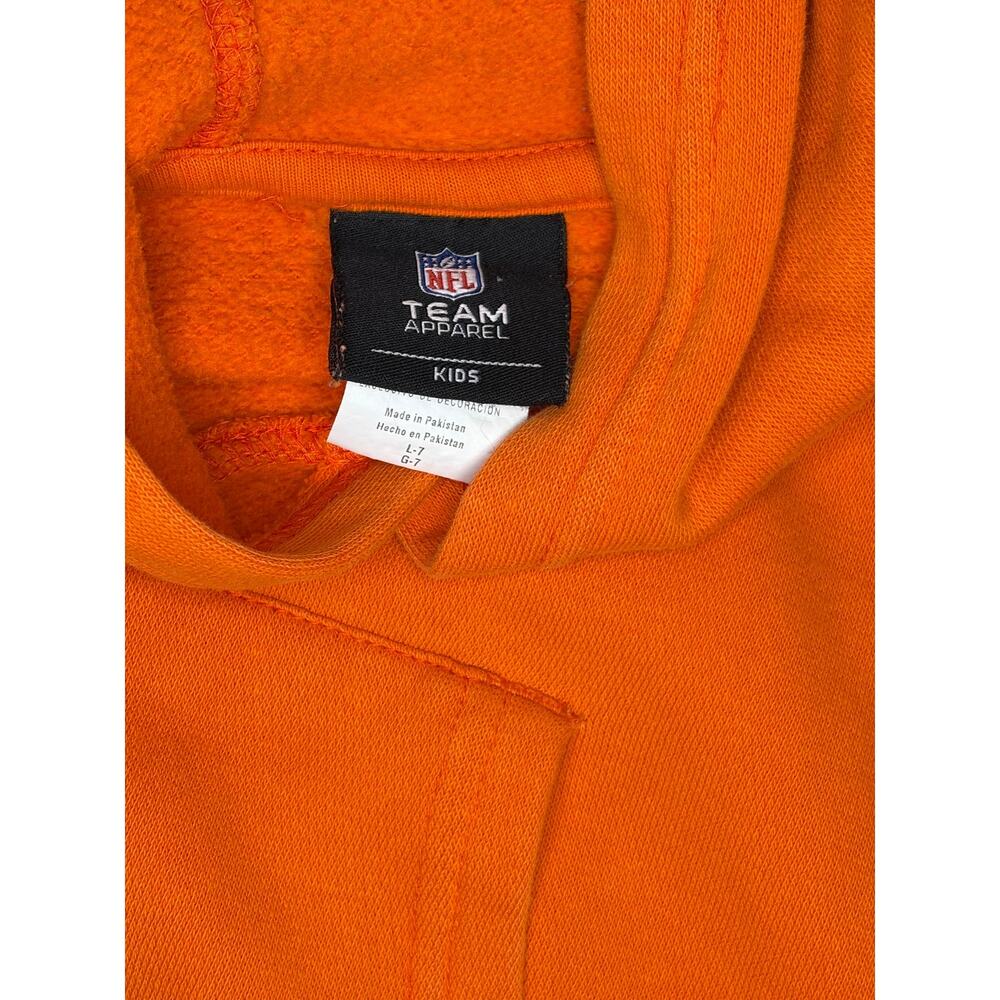 NFL Team Apparel Kids Denver Broncos Hoodie Large Size 7 Unisex Boys Girls - Picture 3 of 5